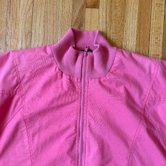 Vintage 80s Pink Zip-Up Windbreaker Bomber Jacket - Picture 7 of 14